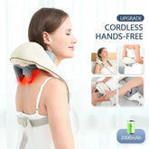 Cordless ForeverLily Shiatsu Massager Shawl with heat therapy for neck and shoulder relief
